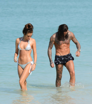 Megan McKenna in Bikini on a beach in Dubai