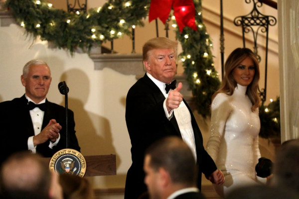 Melania Trump and Donald Trump – Greets Guests at the Congressional Ball