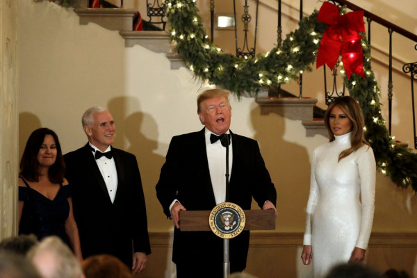 Melania Trump and Donald Trump – Greets Guests at the Congressional Ball