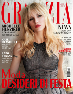 MICHELLE HUNZIKER in Grazia Magazine, Italy December 2019