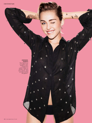 MILEY CYRUS in Cosmopolitan Magazine, October 2019