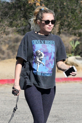 Miley Cyrus Hike With Her Dog, Mary Jane in Studio City