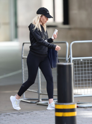 Mollie King Casual Style – Exit BBC Studios in London 07/05/2020