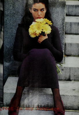 Monica Bellucci for MADEMOISELLE US Aug 1990 by PAUL LANGE