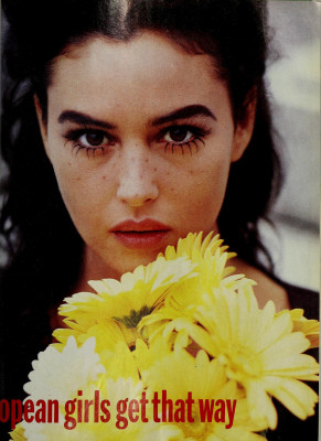 Monica Bellucci for MADEMOISELLE US Aug 1990 by PAUL LANGE