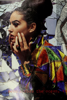 Monica Bellucci for MADEMOISELLE US Aug 1990 by PAUL LANGE