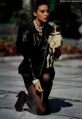Monica Bellucci for MADEMOISELLE US Aug 1990 by PAUL LANGE
