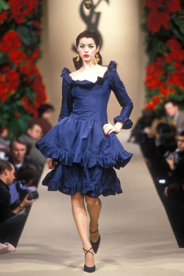 Myka Dunkle for Yves Saint Laurent Paris couture spring 1998