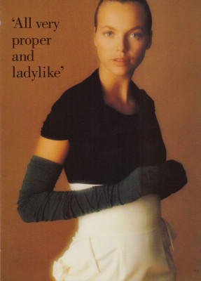 Nadia Aldridge ~ Harrods MAGAZINE U.K. Spring 1988 by Andrew MacPherson 