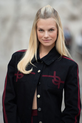 Nadine Leopold at Elie Saab WW S/S 2024 Show at Paris Fashion Week 09/30/23