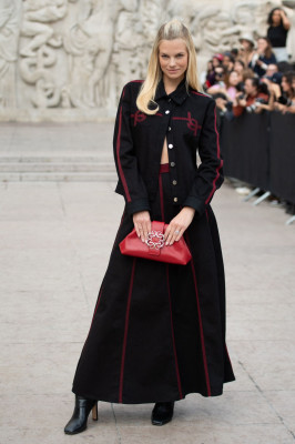 Nadine Leopold at Elie Saab WW S/S 2024 Show at Paris Fashion Week 09/30/23