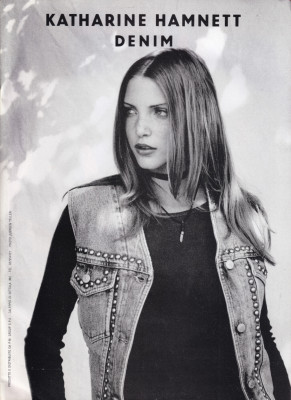 Nadja Auermann for Katharine Hamnett 1992  by Juergen Teller