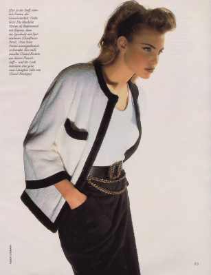 Nadja Auermann ~ Marie Claire Germany March 1992 by Robert Erdman