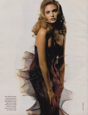 Nadja Auermann ~ Marie Claire Germany March 1992 by Robert Erdman
