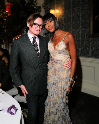 Naomi was wearing a vintage Alexander McQueen dress