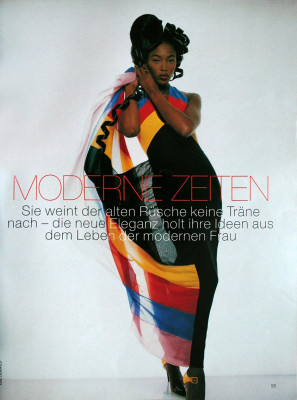 Naomi Campbell Marie Claire Germany январь1995 Фотосессия MODERNE ZEITEN Karl La