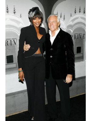 Naomi Campbell and Giorgione Armani