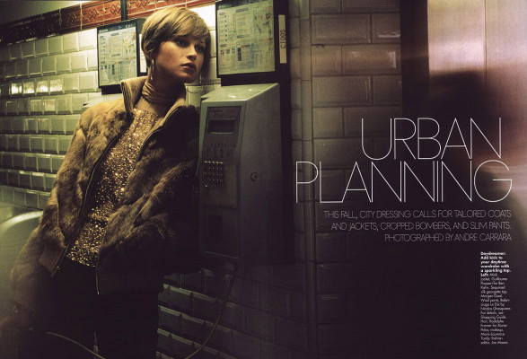 Natalia Semanova ~ Elle USA September 2000 by Andre Carrara