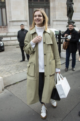 Natalia Vodianova - Out at Paris Fashion Week
