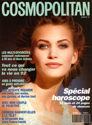 Natasha Henstridge for Cosmopolitan France Jan 1992