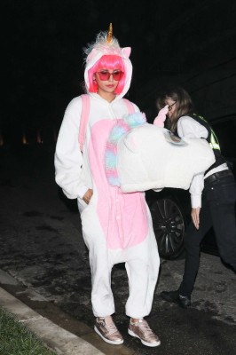 Nina Dobrev – Arrives at Kate Hudson’s Annual Halloween Party in West Hollywood