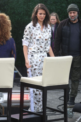 Nina Dobrev-Extra at Universal Studios in Universal City 