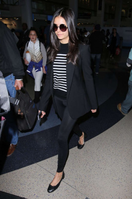 Nina Dobrev at LAX Airport in LA