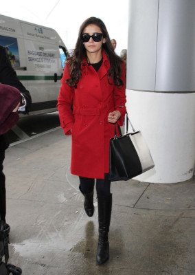 Nina Dobrev at LAX Airport in Los Angeles