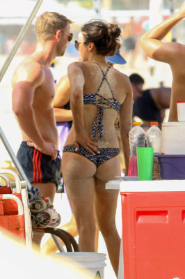  Nina Dobrev in Bikini at the beach in Sao Paulo