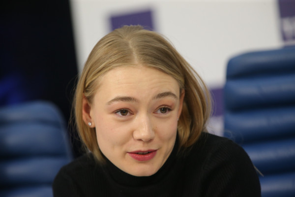 Оксана Акиньшина на пресс-конференции фильма &quot;Рассвет&quot; 23/01/19