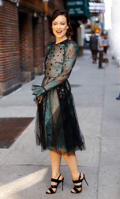 Olivia Wilde at The Late Show With Stephen Colbert in NYC