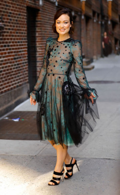 Olivia Wilde at The Late Show With Stephen Colbert in NYC