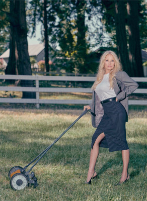 Pamela Anderson for Aritzia Babaton Fall 2023 Campaign