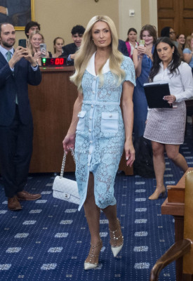 Paris Hilton – Testifies on Child Welfare at House Committee Hearing, Washington