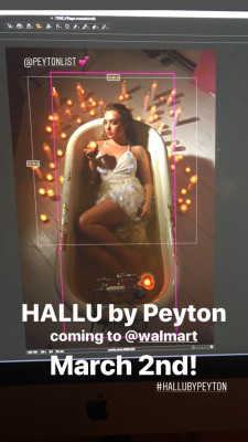 PEYTON ROI LIST for Hallu by Peyton for Walmart, February 2020