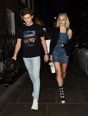 Pixie Lott and Oliver Cheshire enjoy a date night in London
