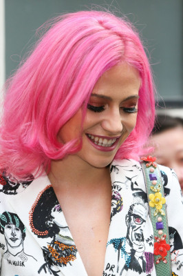Pixie Lott – Arriving at AOL Build in London 4/13/2017
