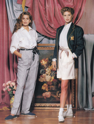 Cindy Crawford & Rachel Hunter for Bloomingdale's Christmas 1988