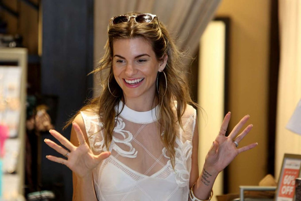 Rachel Mccord in White Mini Dress Shopping in Santa Monica