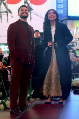 Rachel Zegler attends a promotional event for &quot;Hunger Games&quot; in New York City