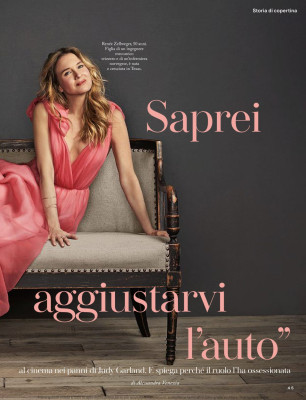 RENEE ZELLWEGER in Io Donna Del Corriere Della Sera, December 2019
