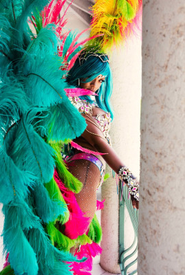 Rihanna at CropOver Carnival in Barbados August 2017