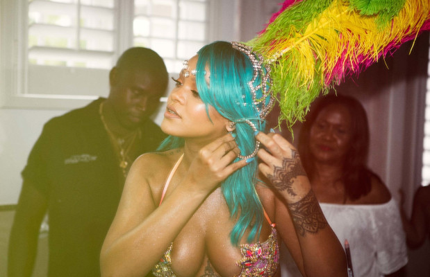 Rihanna at CropOver Carnival in Barbados August 2017