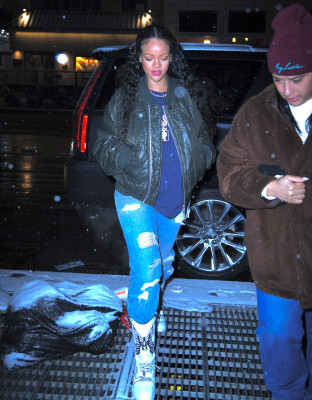 Rihanna - Recording Studio in New York 01/16/2022