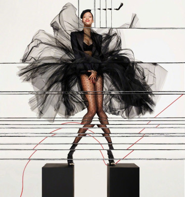 Rihanna for Vogue Paris December 2017 by Jean-Paul Goude