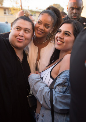 Rihanna at TDE Annual Christmas Concert in Watts 12/21/2017