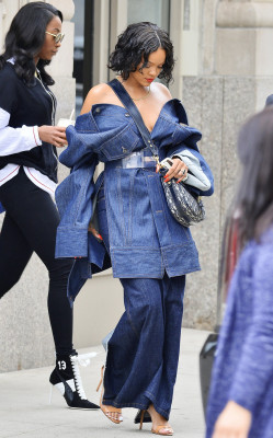 Rihanna Out and About in New York
