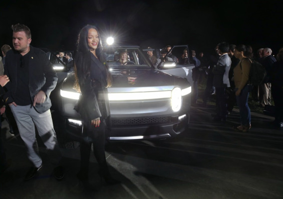 Rihanna - Rivian R1T Electric Pickup Truck LA Auto Show 11/26/2018