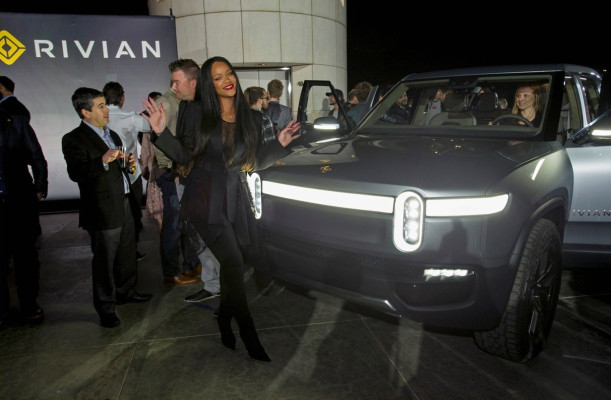 Rihanna - Rivian R1T Electric Pickup Truck LA Auto Show 11/26/2018