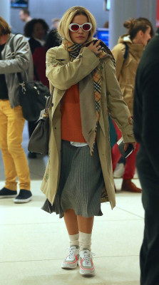 Rita Ora Landing At JFK Airport in New York 01/23/2018